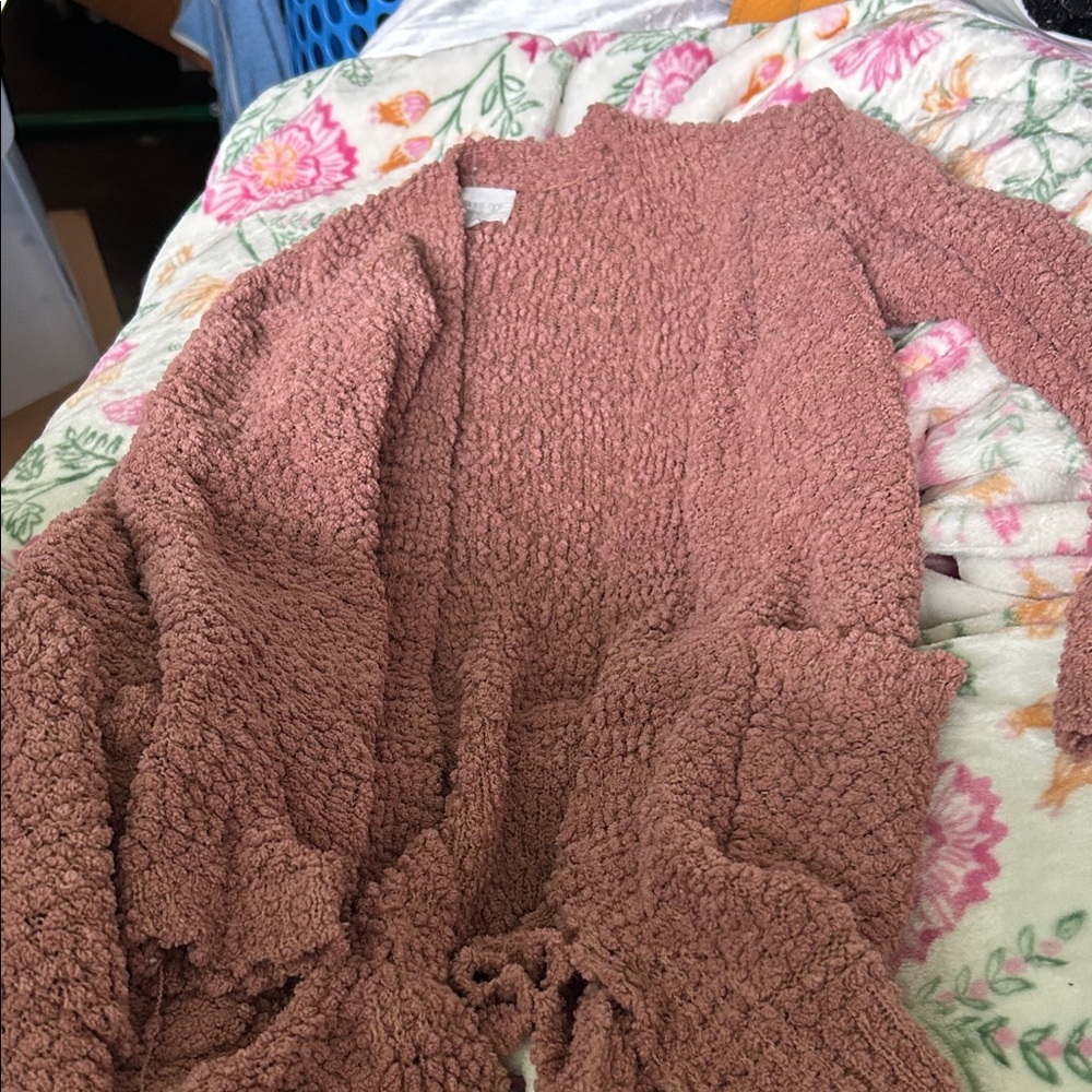 Sienna Sky Textured Mauve Cardigan